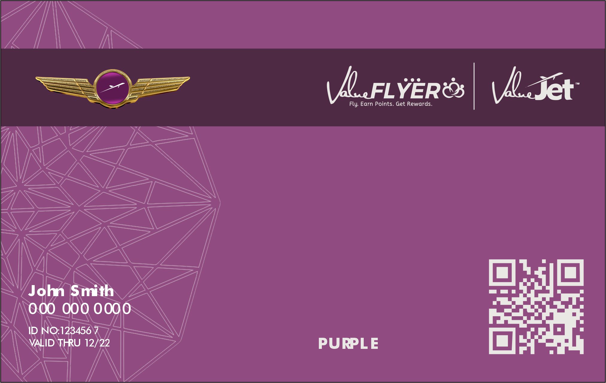 value flyer purple card
